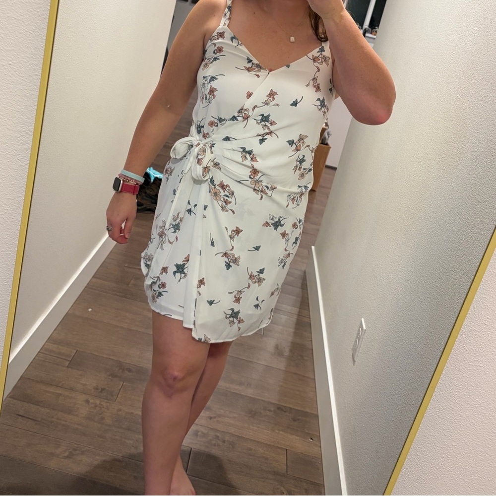 1. State White Floral Mini Dress